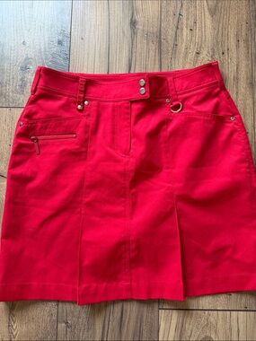 GG Blue Red Golf Skort Built-In Shorts 18" Length - Size 4